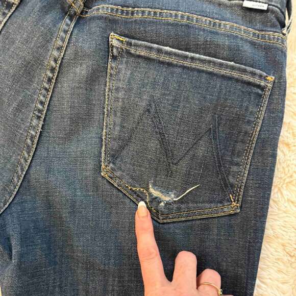 Mother High Waisted Looker Ankle Fray in Wicked Wildflower - Picture 12 of 14